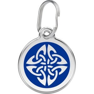 Red Dingo Tribal Arrows Stainless Steel Personalized Dog & Cat ID Tag, Blue, Medium