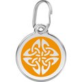 Red Dingo Tribal Arrows Stainless Steel Personalized Dog & Cat ID Tag, Orange, Small