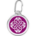 Red Dingo Tribal Arrows Stainless Steel Personalized Dog & Cat ID Tag, Purple, Large
