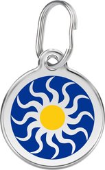 Red Dingo Tribal Sun Stainless Steel Personalized Dog & Cat ID Tag, Medium