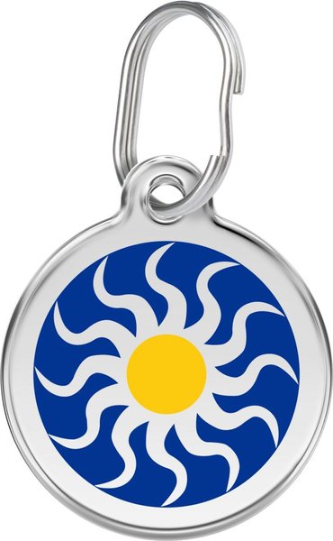 Red Dingo Tribal Sun Stainless Steel Personalized Dog & Cat ID Tag, Medium slide 1 of 6