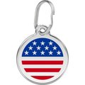 Red Dingo USA Flag Stainless Steel Personalized Dog & Cat ID Tag, Medium
