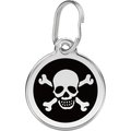Red Dingo Skull & Crossbones Stainless Steel Personalized Dog & Cat ID Tag