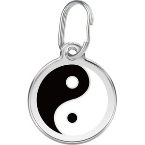 Red Dingo Yin & Yang Stainless Steel Personalized Dog & Cat ID Tag, Medium