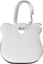 Red Dingo Cat Head Personalized Silver Stainless Steel Cat ID Tag, Small