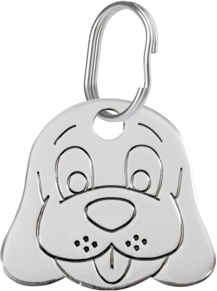 Red Dingo Dog Face Stainless Steel Personalized Dog & Cat ID Tag, Medium slide 1 of 6
