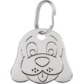 Red Dingo Dog Face Stainless Steel Personalized Dog & Cat ID Tag, Medium