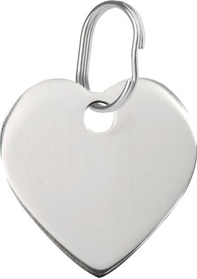 Red Dingo Heart Personalized Silver Stainless Steel Dog & Cat ID Tag, slide 1 of 1
