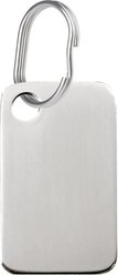 Red Dingo Rectangle Stainless Steel Personalized Dog & Cat ID Tag, Large