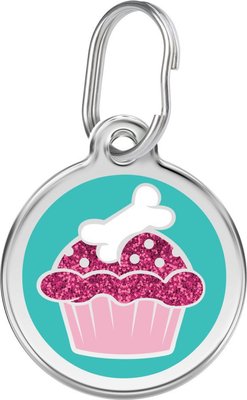 Red Dingo Cupcake Stainless Steel Personalized Dog & Cat ID Tag, slide 1 of 1