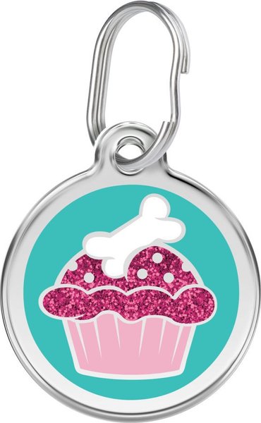 Red Dingo Cupcake Stainless Steel Personalized Dog & Cat ID Tag, Medium slide 1 of 7