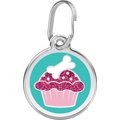 Red Dingo Cupcake Stainless Steel Personalized Dog & Cat ID Tag, Medium