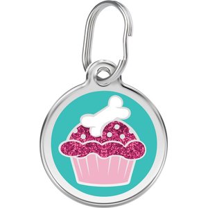 Red Dingo Cupcake Stainless Steel Personalized Dog & Cat ID Tag, Large