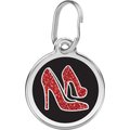Red Dingo Glitter Shoe Stainless Steel Personalized Dog & Cat ID Tag, Small