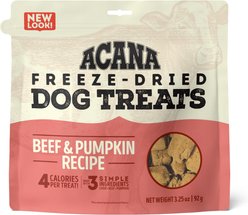 ACANA Singles Beef & Pumpkin Formula Grain-Free Freeze-Dried Dog Treats, 3.25-oz bag