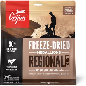 ORIJEN Regional Red Grain-Free Freeze-Dried Dog Food & Topper, 6-oz bag