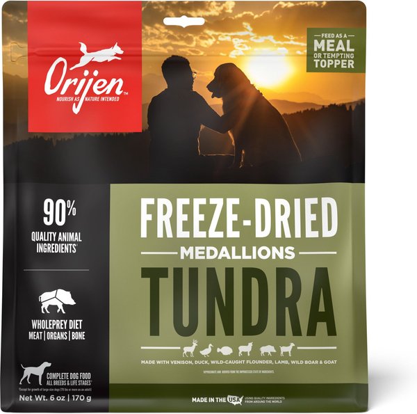 ORIJEN Tundra Grain-Free Freeze-Dried Dog Food & Topper, 6-oz bag slide 1 of 10
