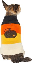 Frisco Colorblock Sequin Pumpkin Dog & Cat Sweater, X-Large slide 1 of 6
