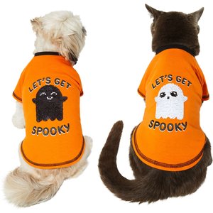 Frisco Sequin Let's Get Spooky Dog & Cat T-Shirt, X-Small