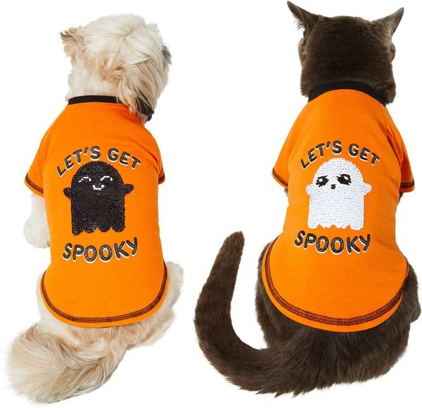 Frisco Sequin Let's Get Spooky Dog & Cat T-Shirt, Small slide 1 of 8