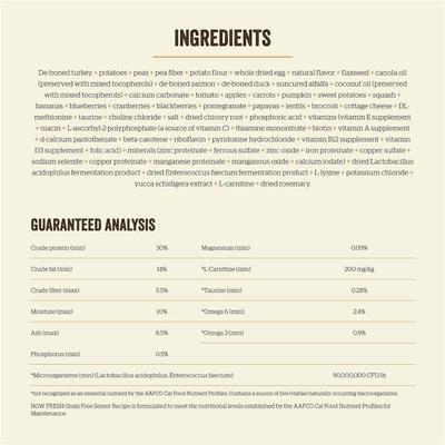 Show full view: Now Fresh Grain-Free Senior Dry Cat Food, 3-lb bag slide 6 of 11