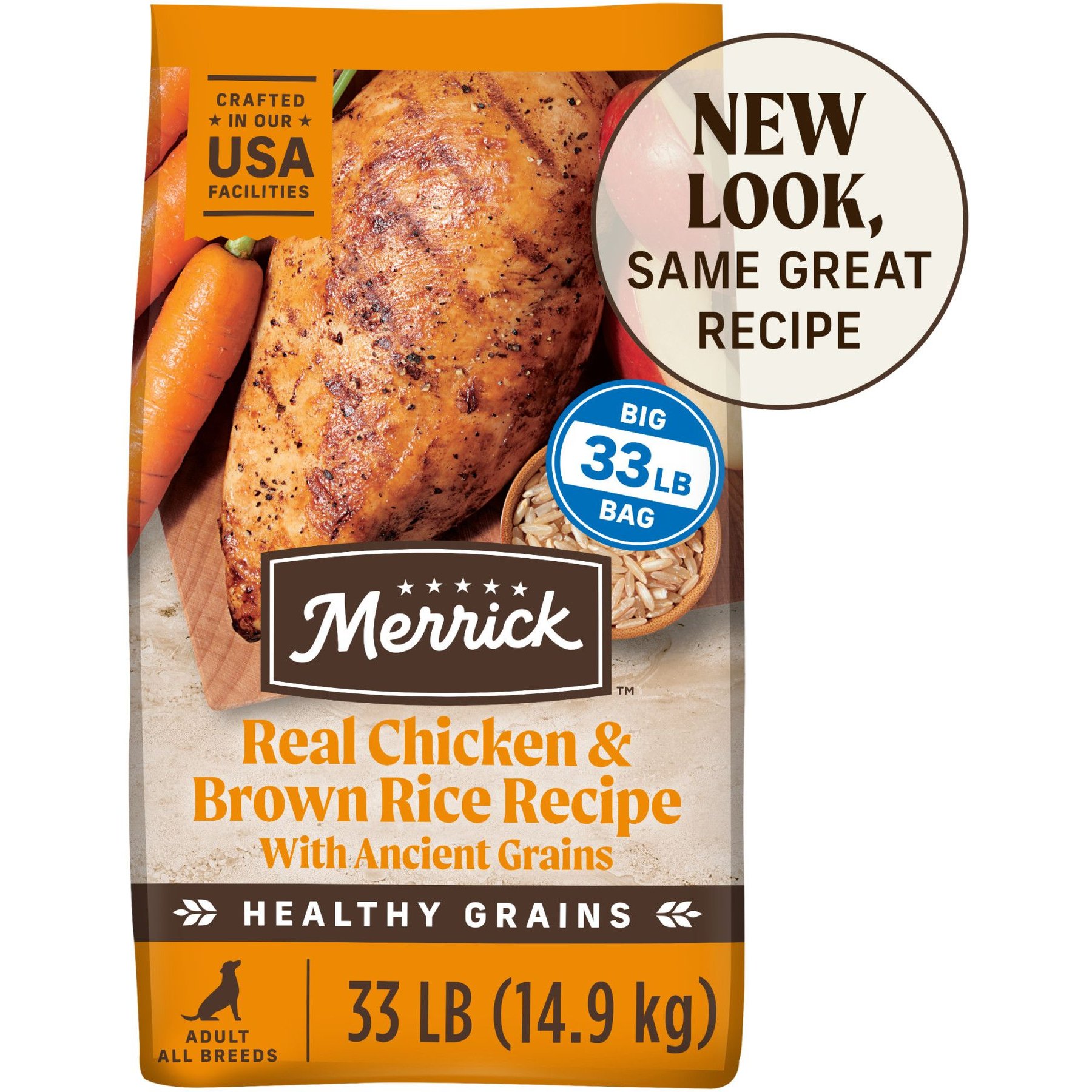 MERRICK Classic Healthy Grains Real Chicken Brown Rice Recipe with Ancient Grains Adult Dry Dog Food 4 lb bag Chewy