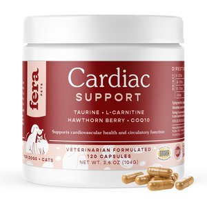 Fera Pet Organics Cardiac Support Salmon Flavor Dog & Cat Supplement, 120 capsules