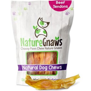 Nature Gnaws 4 - 5" Beef Tendon Chews Dog Treats, 8-oz bag