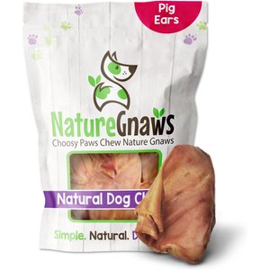 Nature Gnaws Pig Ear Dog Treats, 15 count