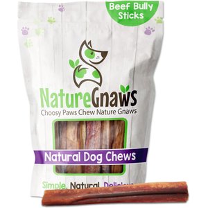 Nature Gnaws Jumbo Bully Sticks 5 - 6" Dog Treats, 3 count
