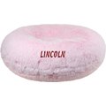 Bessie + Barnie Signature Bubble Gum Shag Personalized Pillow Cat & Dog Bed with Removable Cover, Large
