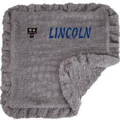 Bessie + Barnie Serenity Grey Reversible Personalized Cat & Dog Blanket, X-Small