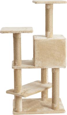 Show full view: Two By Two The Evergreen 50.8-in Faux-Fleece Cat Tree & Condo, Beige slide 5 of 5
