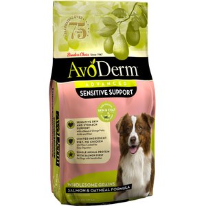 AvoDerm Advanced Sensitive Support Salmon & Oatmeal Formula Dry Dog Food, 4-lb bag