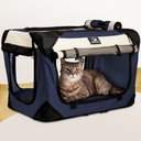 PetLuv Happy Cat Soft-Sided Cat Carrier, Navy, Large