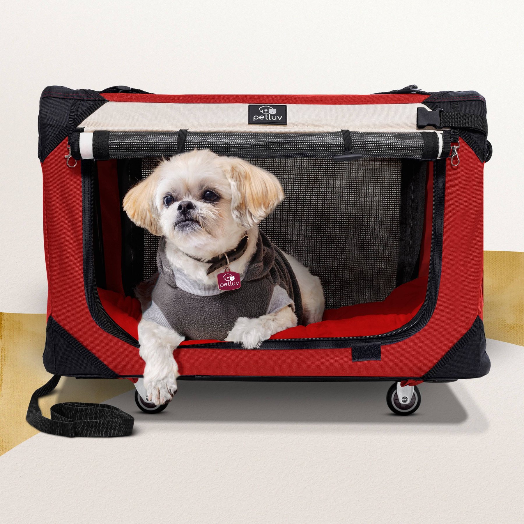 Petluv happy cat premium soft sided travel crate & cat carrier hotsell