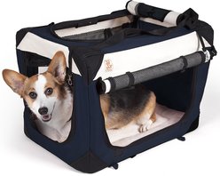 PetLuv Tuf-Crate Soft-Sided Dog Crate, Navy, Small, 20-in L x 15-in W x 15-in H