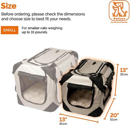 Show full view: PetLuv Tuf-Crate Soft-Sided Dog Crate, Tan, Small, 20-in L x 15-in W x 15-in H slide 5 of 8