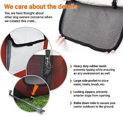 Show full view: PetLuv Tuf-Crate Soft Dog Crate, Red, Small, 20-in L x 15-in W x 15-in H slide 5 of 9