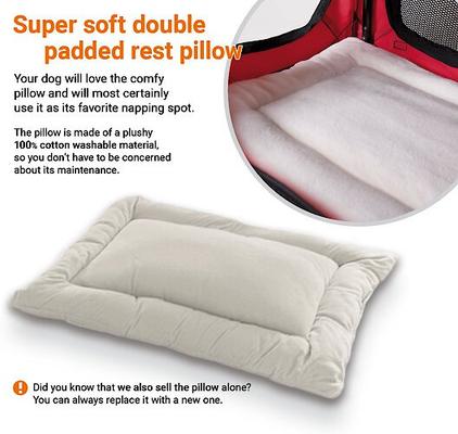 Show full view: PetLuv Tuf-Crate Soft Dog Crate, Red, Small, 20-in L x 15-in W x 15-in H slide 6 of 9