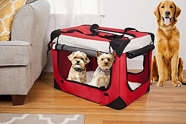 PetLuv Tuf-Crate Soft-Sided Dog Crate, Red, Large, 28-in L x 18-in W x 18-in H slide 1 of 2