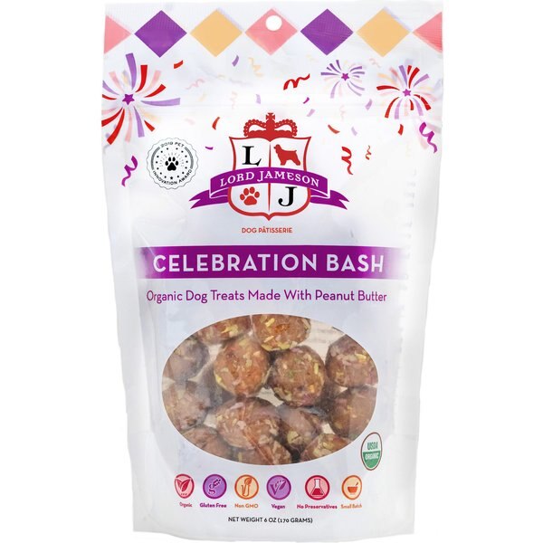 Lord Jameson Celebration Bash Vegan Dog Treats, 6-oz bag