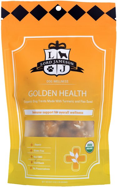 Lord Jameson Golden Health Organic Dog Treats, 6-oz bag slide 1 of 7