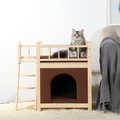 Petsfit 2-Story Home Decor Cat House with Step & Platform
