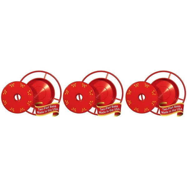 HUMMER'S GALORE Hummingbird Feeder Replacement Bottom, 3 base