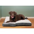 FurHaven Faux Sheepskin & Suede Deluxe Pillow Cat & Dog Bed w/Removable Cover, Gray, Large