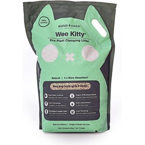 Rufus & Coco Wee Kitty Eco Plant Unscented Clumping Tofu Cat Litter, 8.8-lb bag