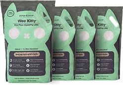 Rufus & Coco Wee Kitty Eco Plant Unscented Clumping Tofu Cat Litter, 8.8-lb, case of 4