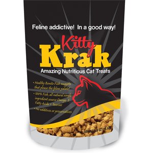 Pet Healthy Brands Kitty Krak Fish Nuggets Cat Treats, 2.5-oz bag