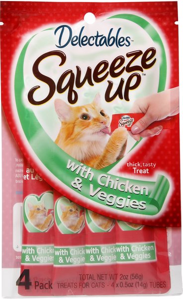 HARTZ Delectables Squeeze Up Chicken Veggie Lickable Cat Treats